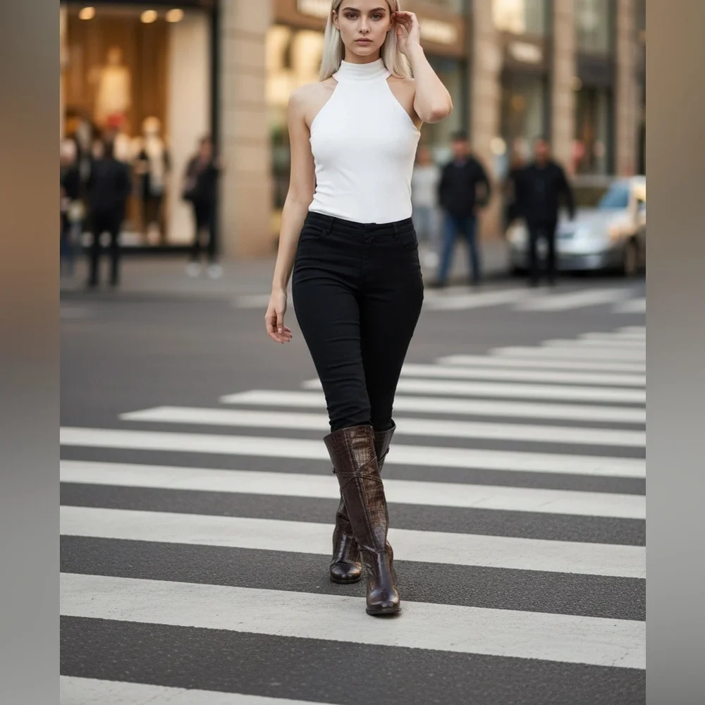 Chico's Dark Brown Over the Knee Boots